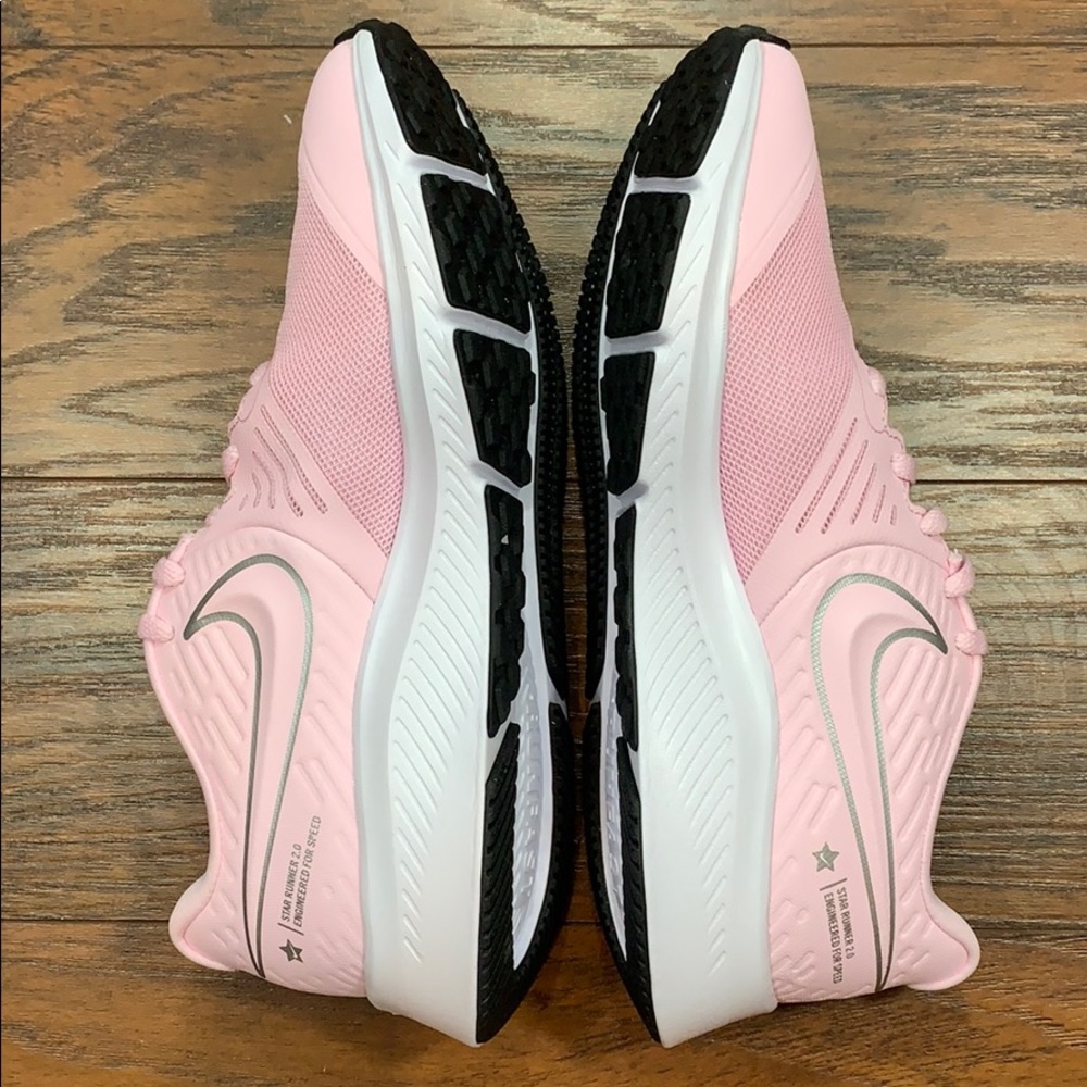 WMNS NIKE STAR RUNNER 2(GS) Pink Foam/Metallic Sil - Picture 9 of 16
